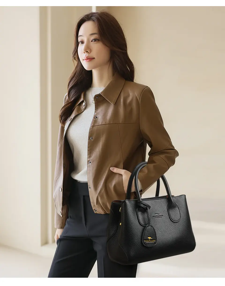 3-layer Design Women's Handbags Luxury Shoulder Crossbody Bags High Quality Soft Leather Bag Ladies Fashion Messenger Sac A Main 20