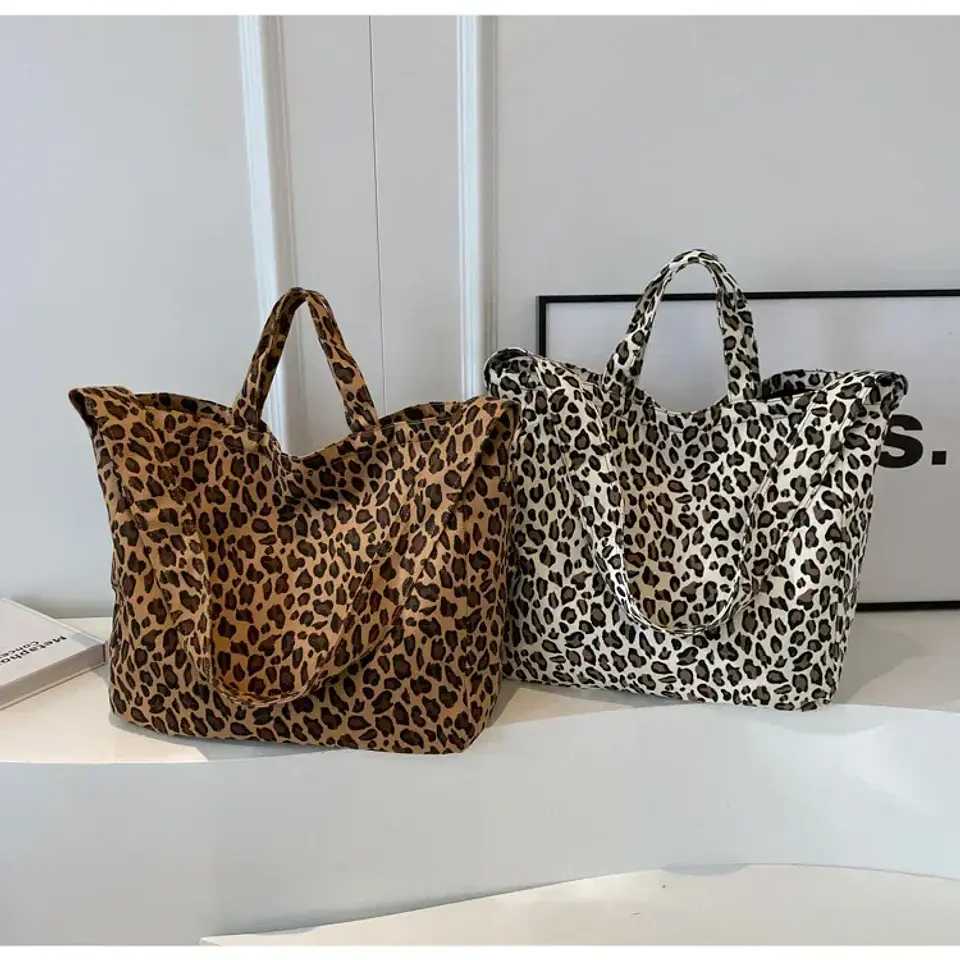 Leopard Design 2024 Korean Fashion Big Crossbody Bags for Women Travel Handbag Lady Shopper Shopping Shoulder Bag Bolsa Feminina 31