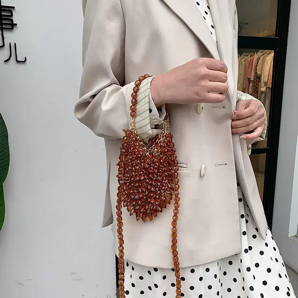 Beaded Handbag Sweet Bride's Handbag Fashion Dinner Bag Banquet Bag Women's Shoulder Bag 32