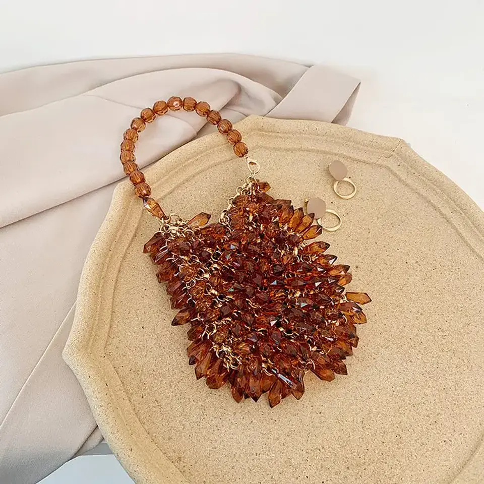 Beaded Handbag Sweet Bride's Handbag Fashion Dinner Bag Banquet Bag Women's Shoulder Bag 33