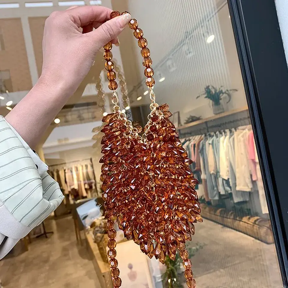 Beaded Handbag Sweet Bride's Handbag Fashion Dinner Bag Banquet Bag Women's Shoulder Bag 34