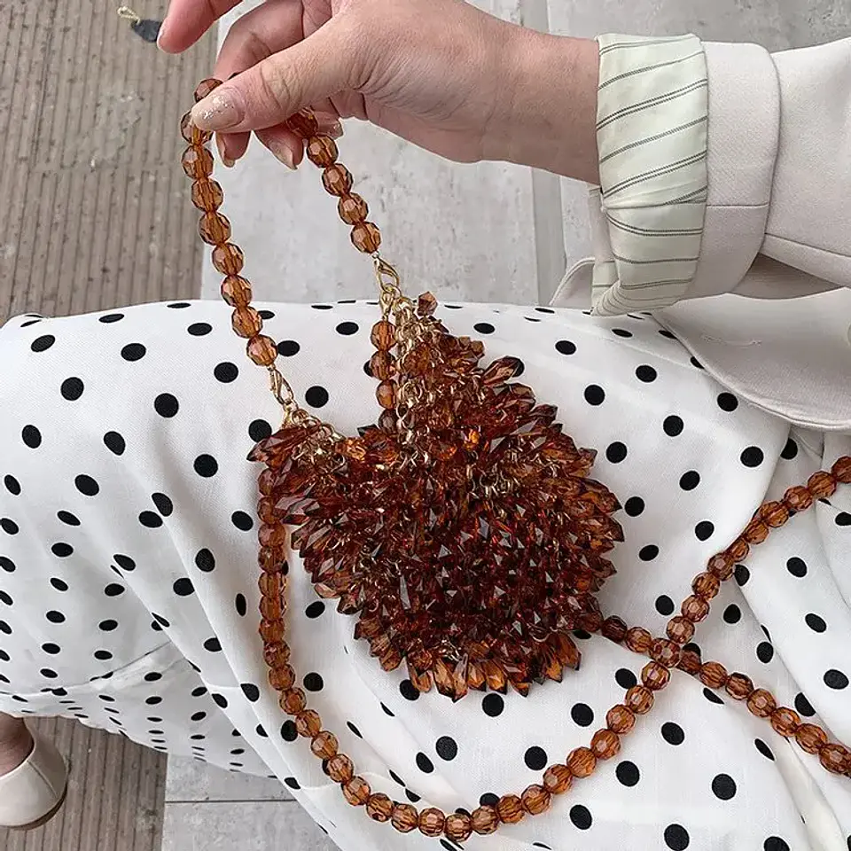 Beaded Handbag Sweet Bride's Handbag Fashion Dinner Bag Banquet Bag Women's Shoulder Bag 36