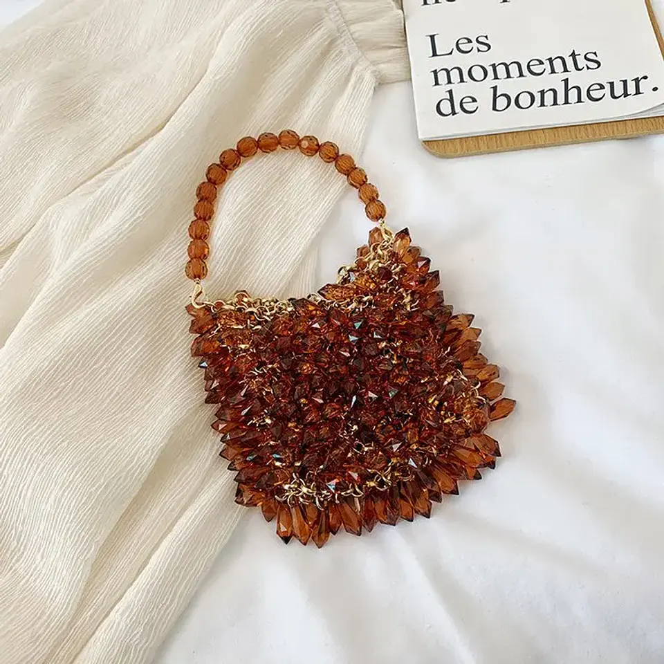 Beaded Handbag Sweet Bride's Handbag Fashion Dinner Bag Banquet Bag Women's Shoulder Bag 39