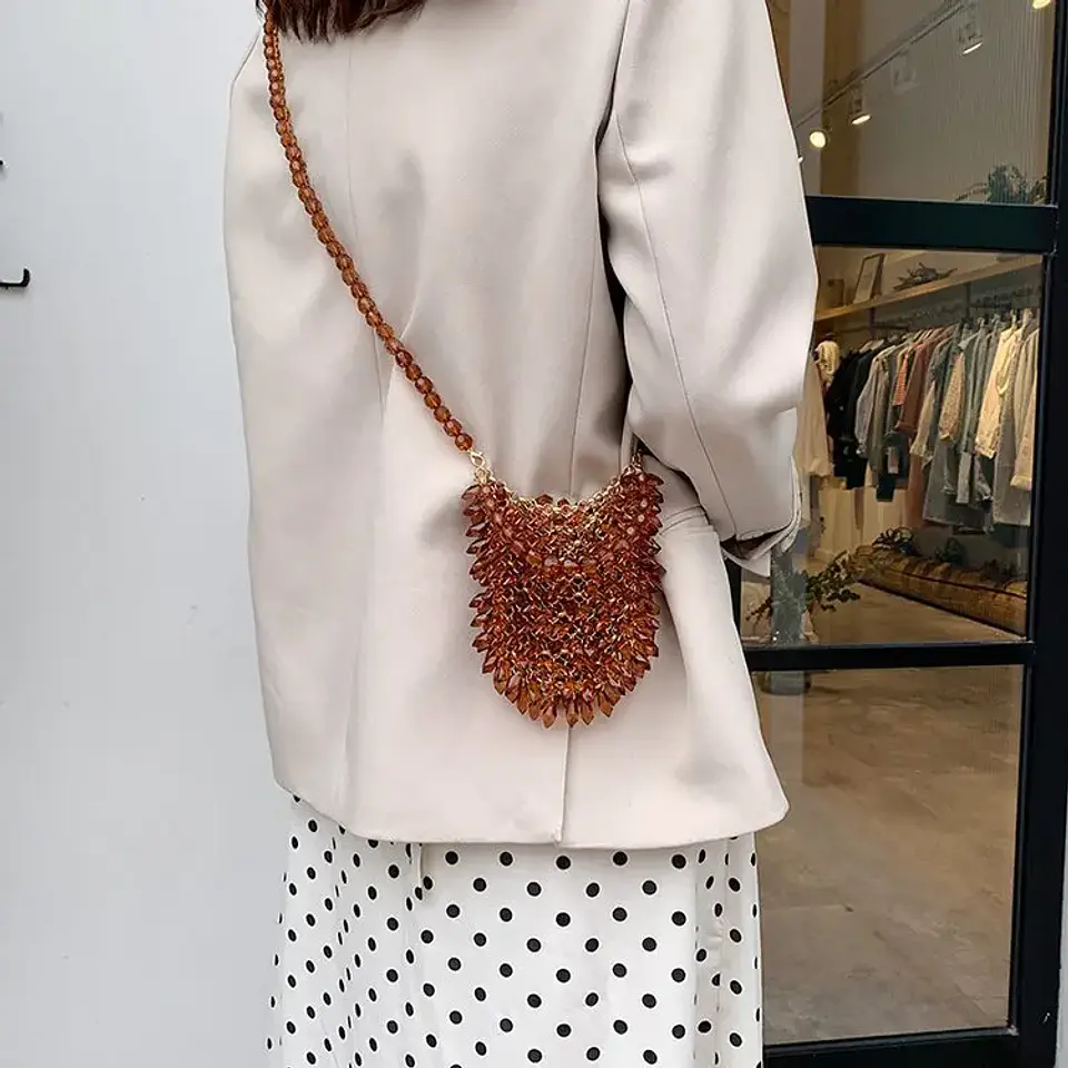 Beaded Handbag Sweet Bride's Handbag Fashion Dinner Bag Banquet Bag Women's Shoulder Bag 41