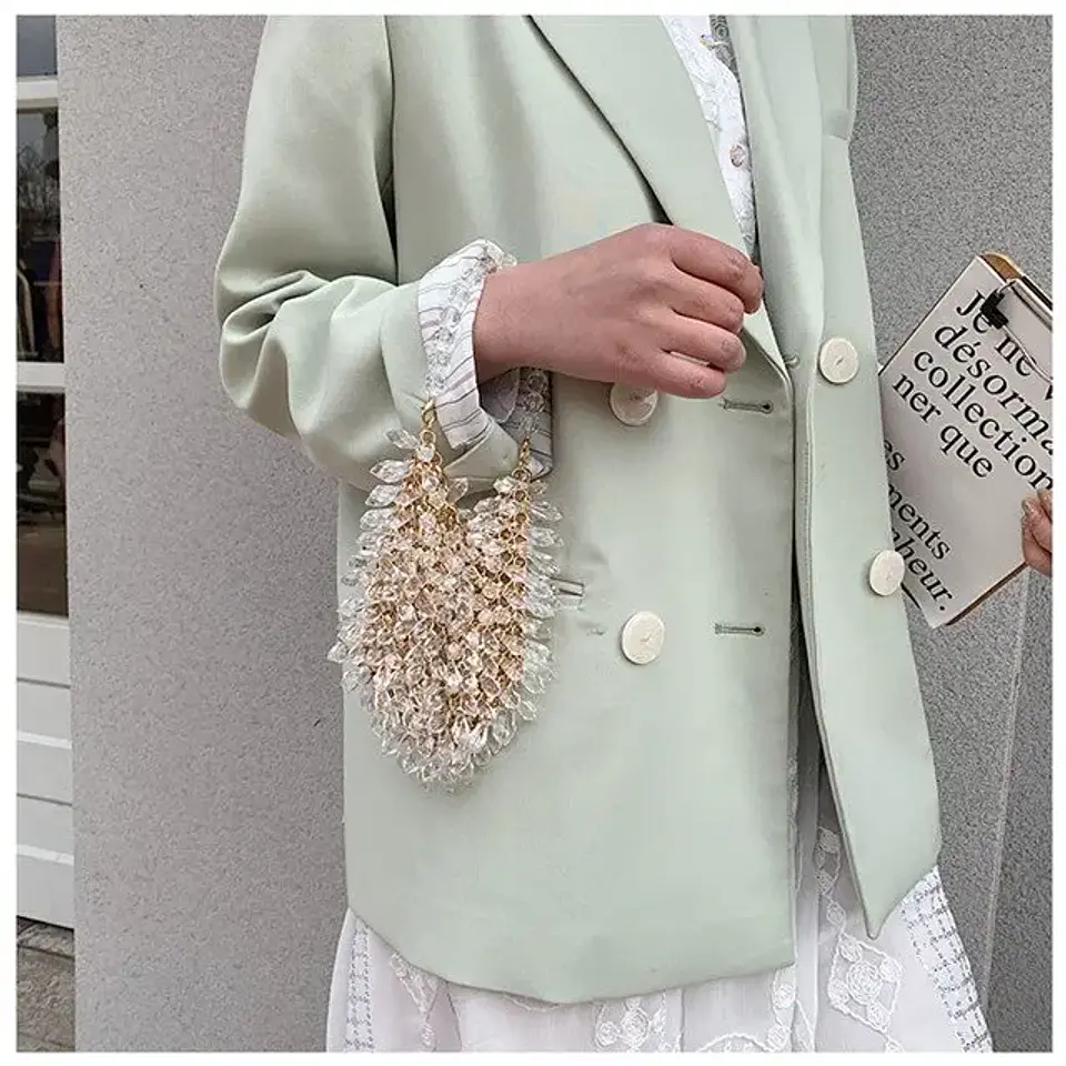 Beaded Handbag Sweet Bride's Handbag Fashion Dinner Bag Banquet Bag Women's Shoulder Bag 49