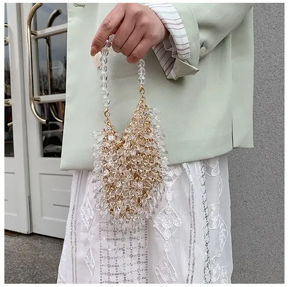 Beaded Handbag Sweet Bride's Handbag Fashion Dinner Bag Banquet Bag Women's Shoulder Bag 50
