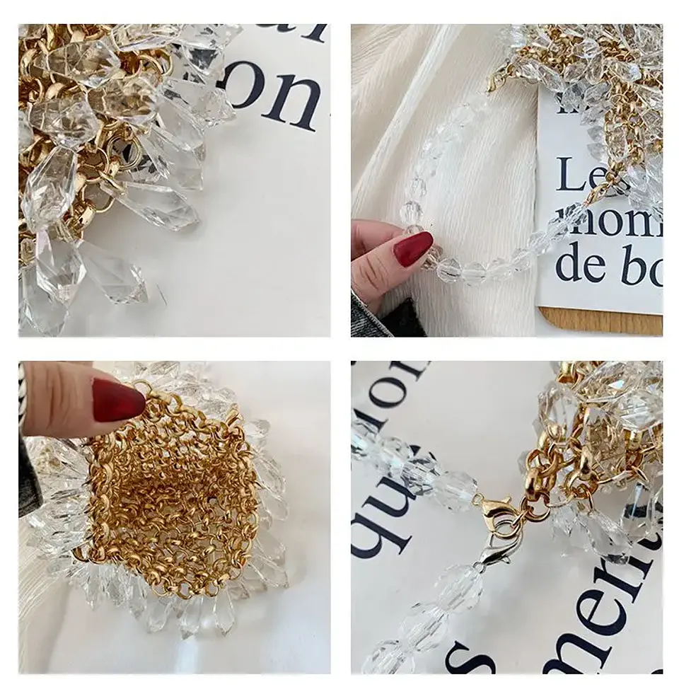 Beaded Handbag Sweet Bride's Handbag Fashion Dinner Bag Banquet Bag Women's Shoulder Bag 57