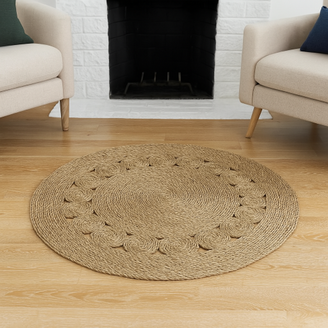Alfombra redonda calada 90 cm 1