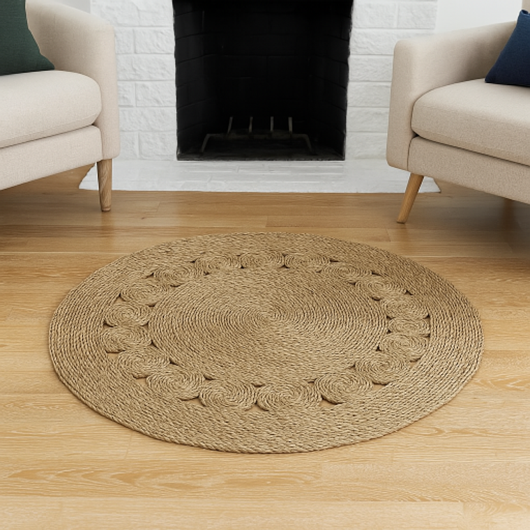 Alfombra redonda calada 90 cm 1