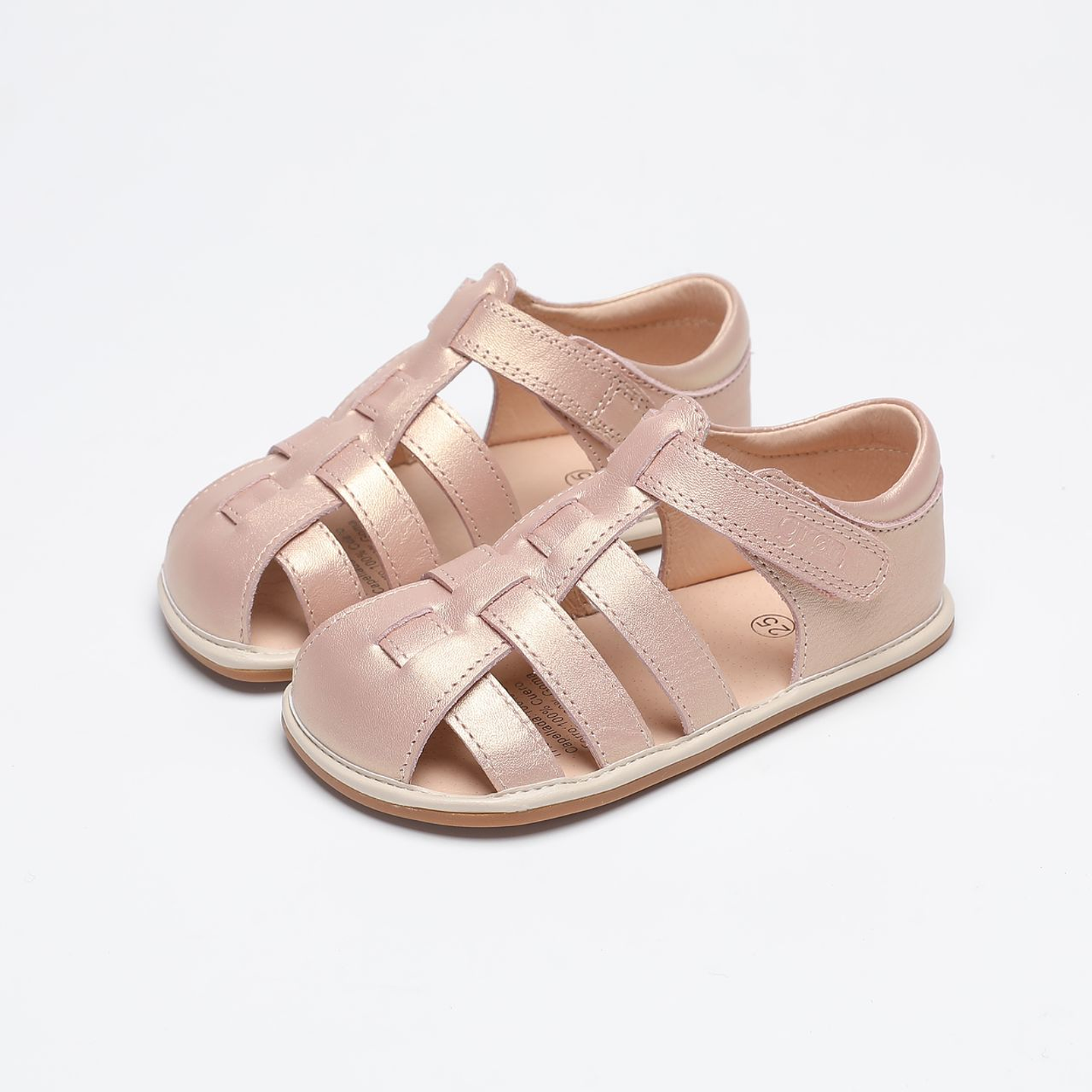 Sandalias baby de Cuero HELGAR Pearl Pink 4