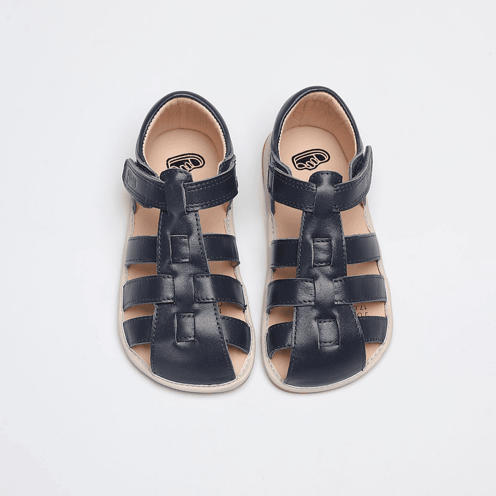 Sandalias baby de Cuero HELGAR Navy Blue 1