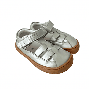 Sandalias de Cuero ODIN Plateado