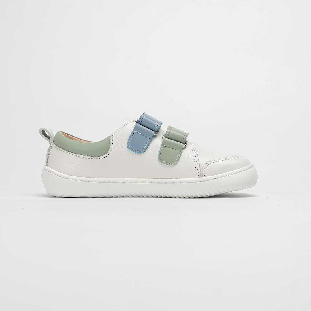 Zapatillas de Cuero MERAKI WHITE/BLUE (Children) 6