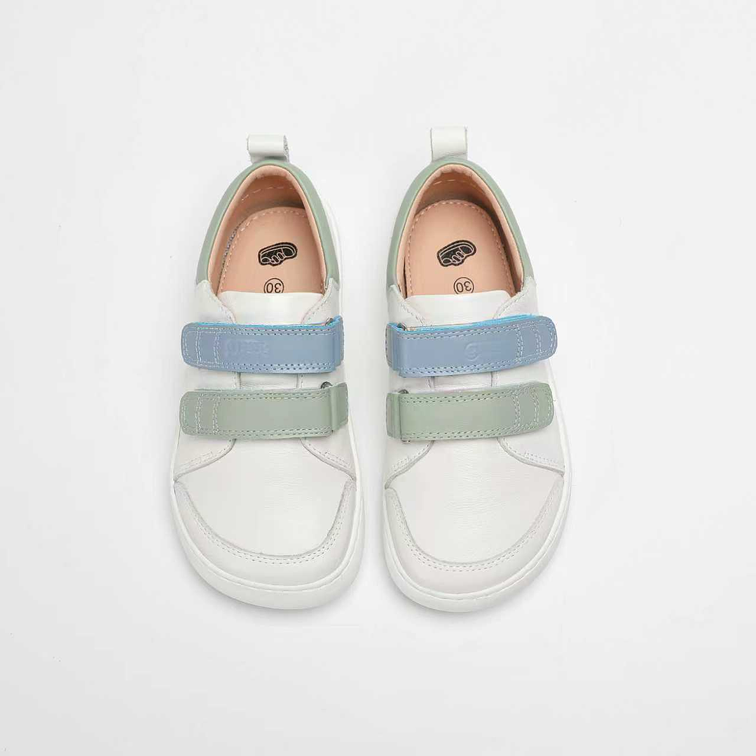 Zapatillas de Cuero MERAKI WHITE/BLUE (Children) 3