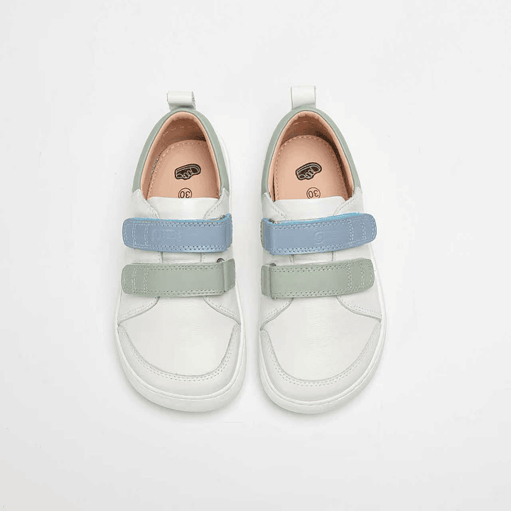 Zapatillas de Cuero MERAKI WHITE/BLUE (Children) 3