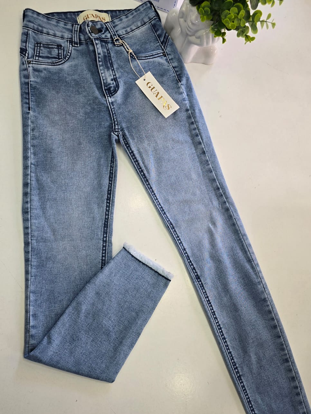 SKINNY CON FLECOS NUEVA COLECCIÓN GRIS-CELESTE 4