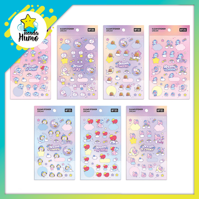 BT21 OFFICIAL - CLEAR STICKER DREAM