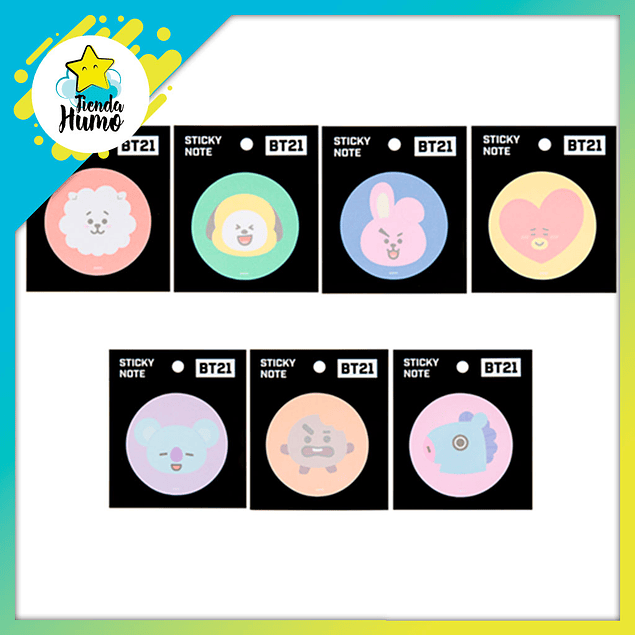 BT21 OFFICIAL - POST IT CIRCLE