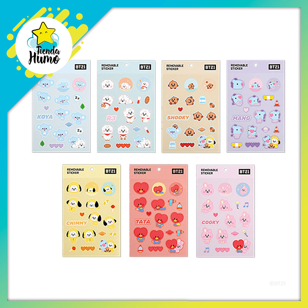 BT21 OFFICIAL - REMOVABLE STICKER