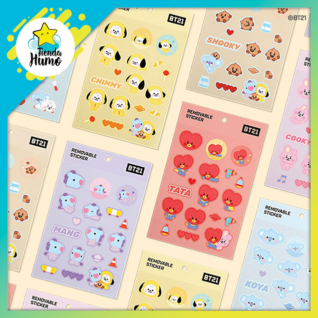 BT21 OFFICIAL - REMOVABLE STICKER