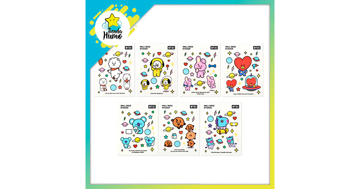 WALL DECO STICKER - BT21 X MONOPOLY