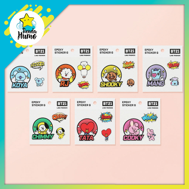 BT21 OFFICIAL - EPOXY STICKER G