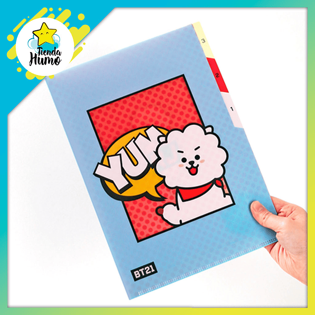 BT21 OFFICIAL - 3 POCKET FILE HOLDER