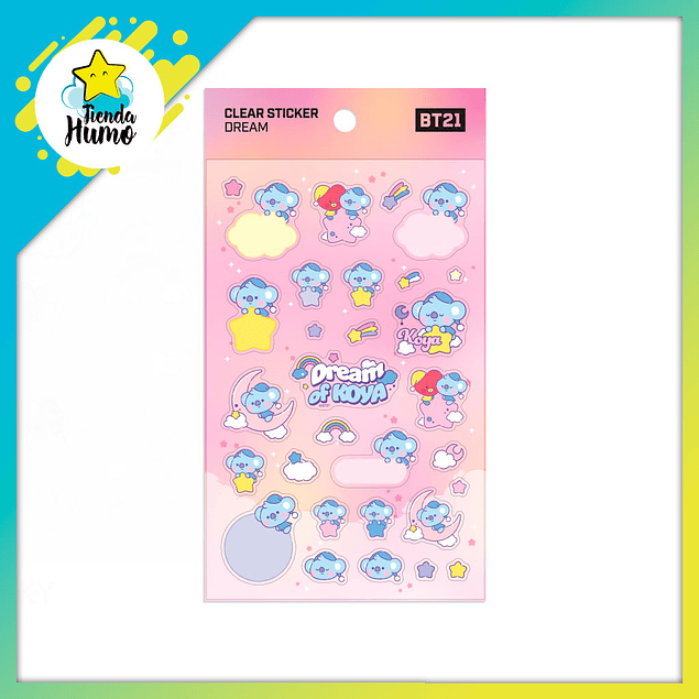 BT21 OFFICIAL - CLEAR STICKER DREAM