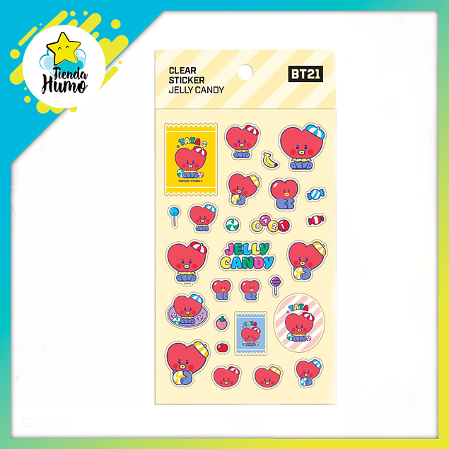 BT21 OFFICIAL - CLEAR STICKER JELLY CANDY