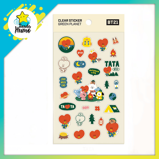 BT21 OFFICIAL - CLEAR STICKER PLANET