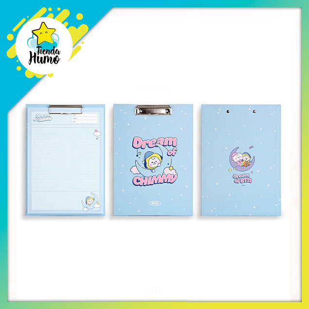 BT21 OFFICIAL - CLIPBOARD & NOTEPAD SET A4 DREAM