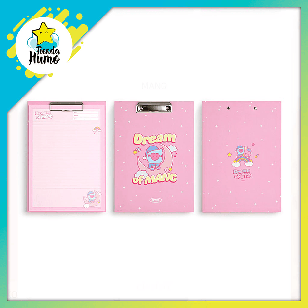 BT21 OFFICIAL - CLIPBOARD & NOTEPAD SET A4 DREAM