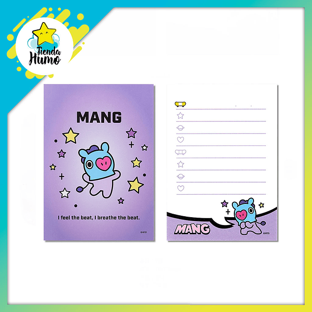 BT21 OFFICIAL - MEMO PAD LIST