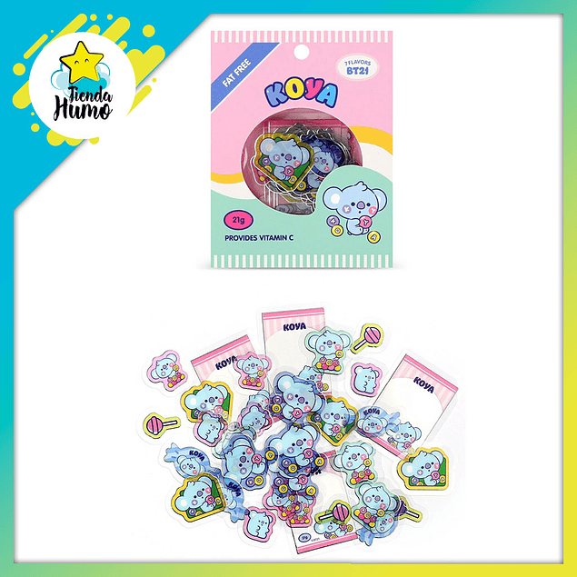 BT21 OFFICIAL - BABY FLAKE STICKER PACK JELLY CANDY