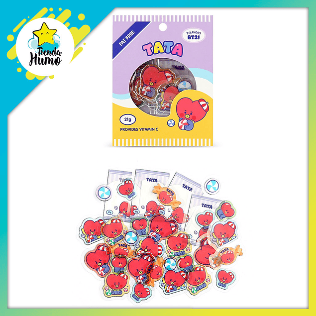 BT21 OFFICIAL - BABY FLAKE STICKER PACK JELLY CANDY