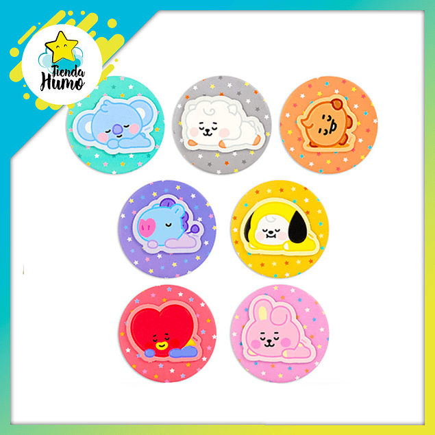 BT21 OFFICIAL - LEATHER PATCH POCKET MIRROR