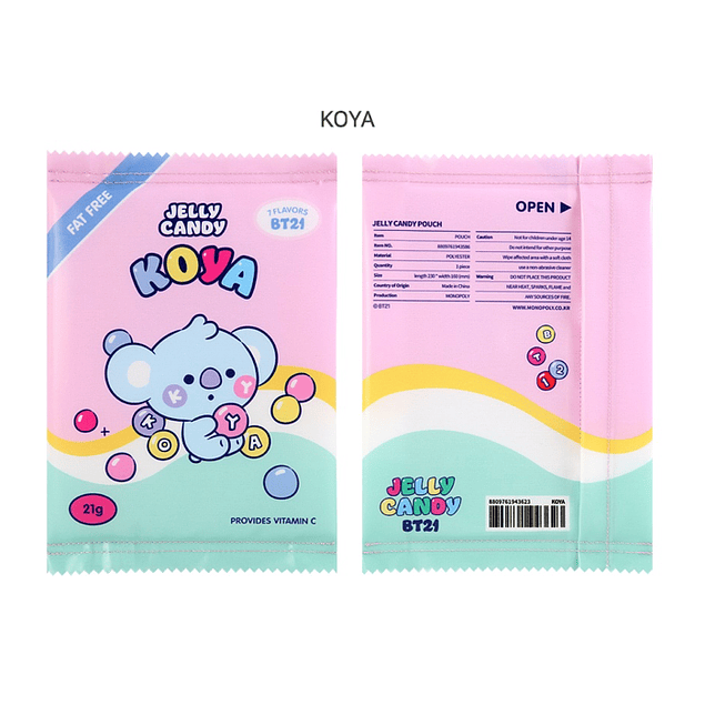 BT21 OFFICIAL - JELLY CANDY POUCH LARGE