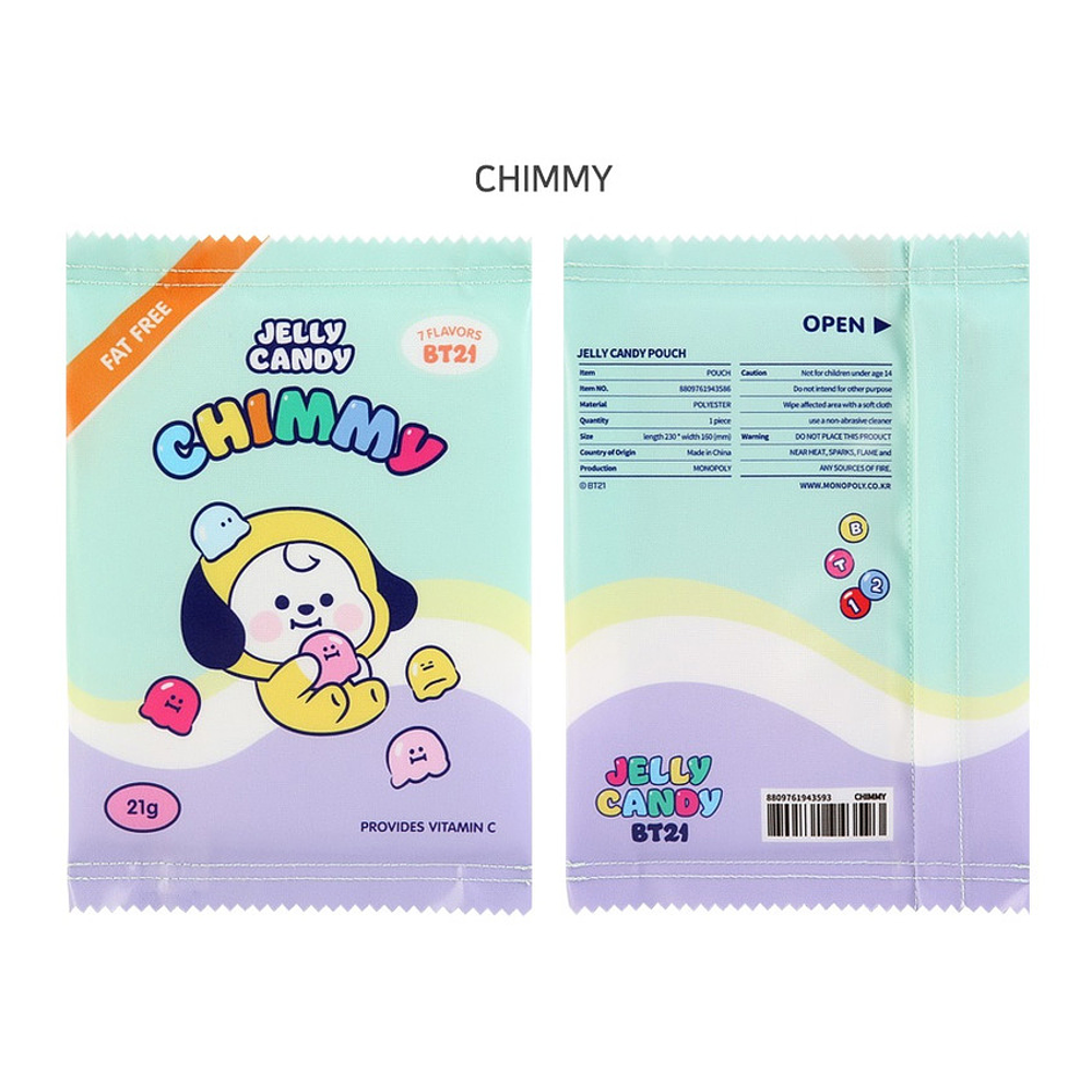 BT21 OFFICIAL - JELLY CANDY POUCH LARGE