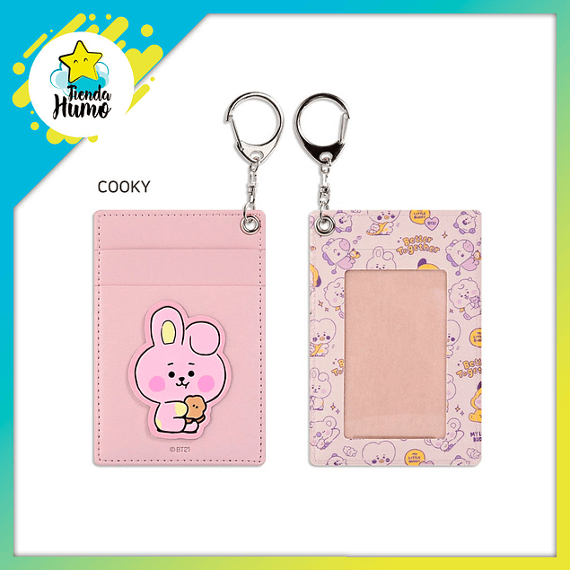 BT21 OFFICIAL - LEATHER PATCH CARD HOLDER [LITTLE BUDDY]