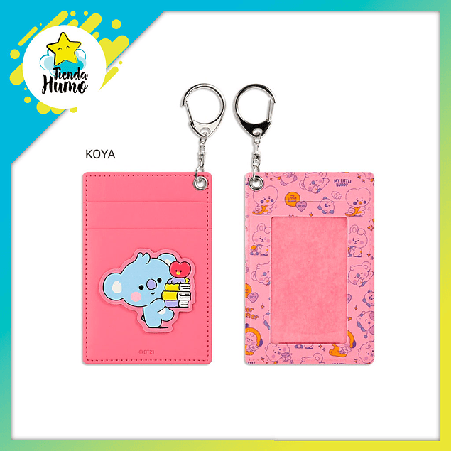 BT21 OFFICIAL - LEATHER PATCH CARD HOLDER [LITTLE BUDDY]