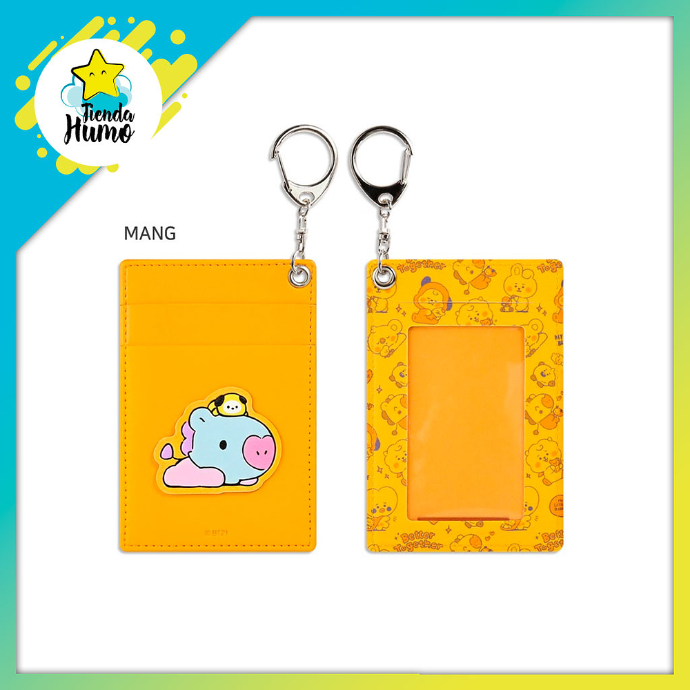 BT21 OFFICIAL - LEATHER PATCH CARD HOLDER [LITTLE BUDDY]