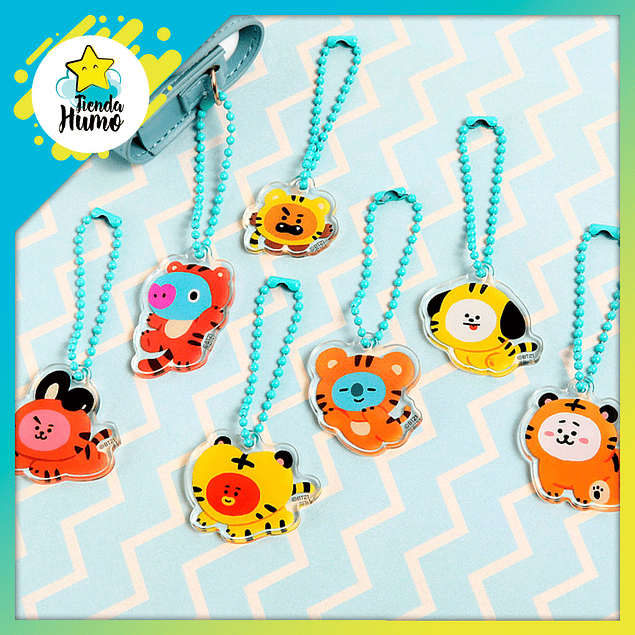 BT21 OFFICIAL - ACRYLIC SIMPLE KEYRING (TIGER)