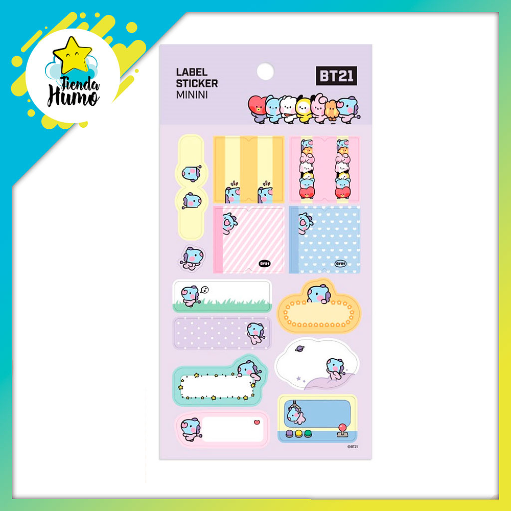 BT21 OFFICIAL - LABEL STICKER (MININI)