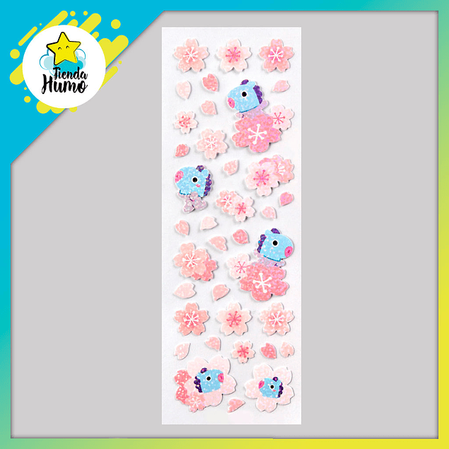 BT21 OFFICIAL - HOLOGRAM STICKER (CHERRY BLOSSOM)