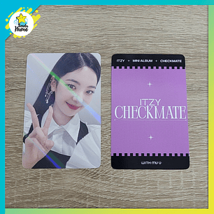 ITZY - CHECKMATE WITHMUU HOLOGRAM LIMITED PHOTOCARD (BLUE CONCEPT)