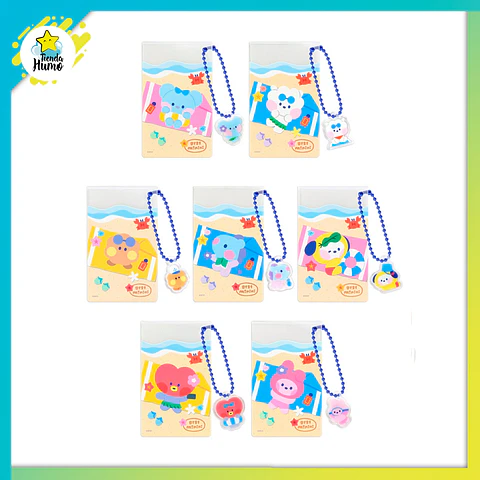 BT21 OFFICIAL - CLEAR CARD POCKET SUMMER SKY 