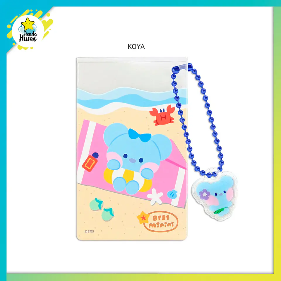 BT21 OFFICIAL - CLEAR CARD POCKET SUMMER SKY  2