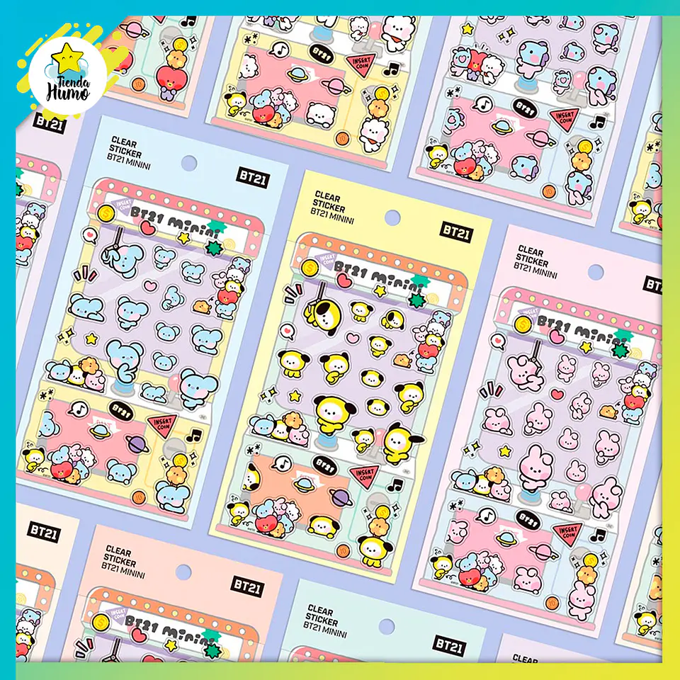BT21 OFFICIAL - CLEAR STICKER (MININI) 1