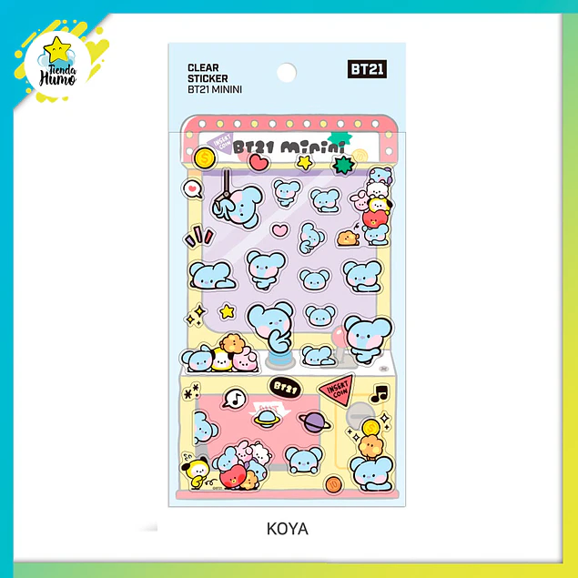BT21 OFFICIAL - CLEAR STICKER (MININI)
