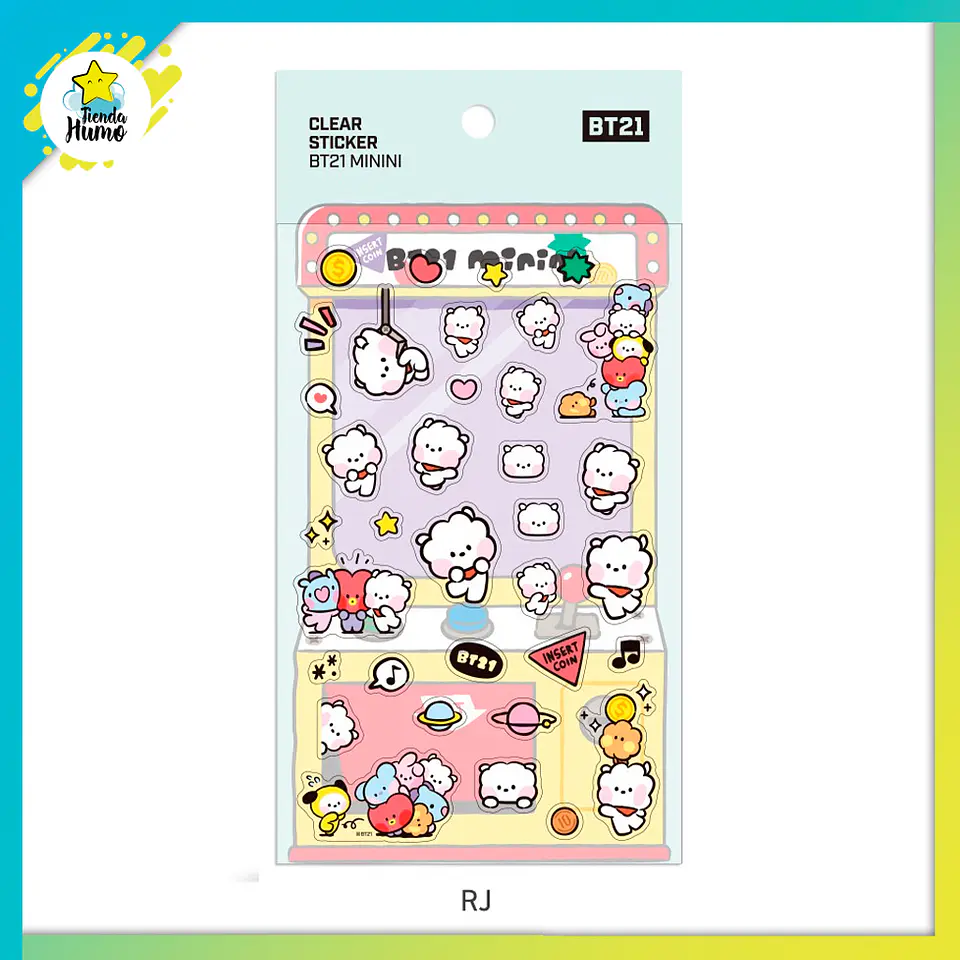 BT21 OFFICIAL - CLEAR STICKER (MININI) 3